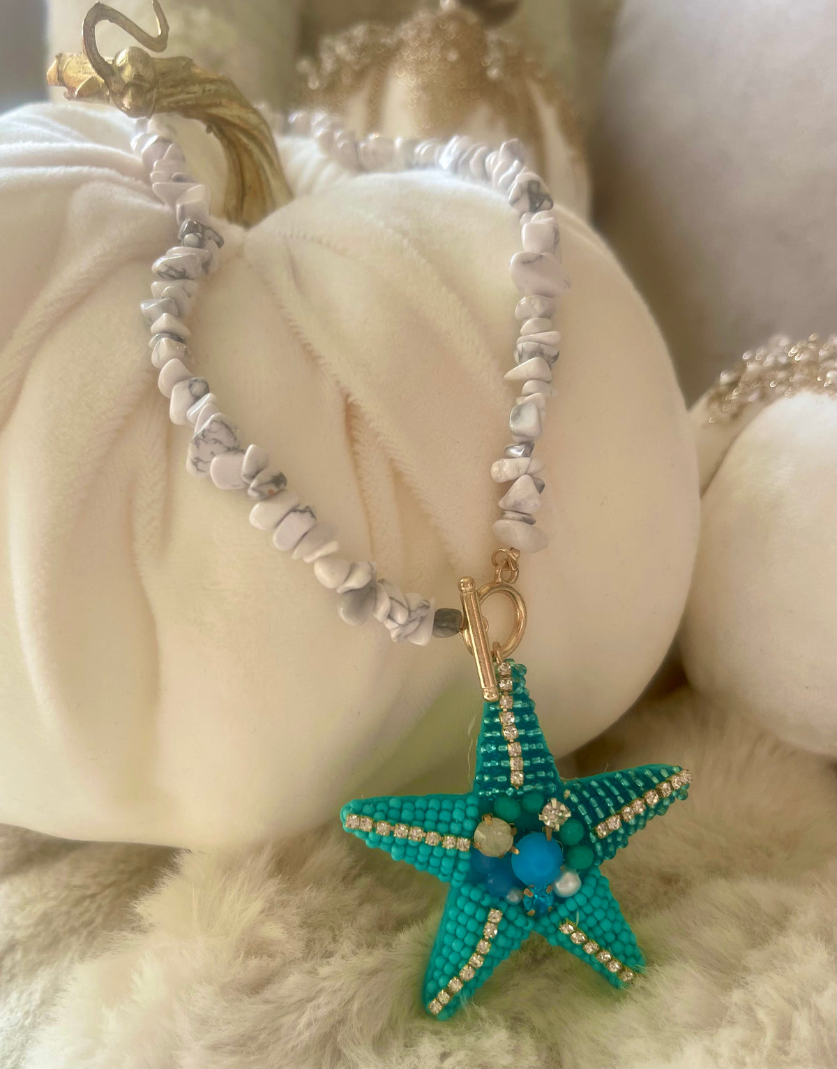Beautiful Blue Starfish Necklace