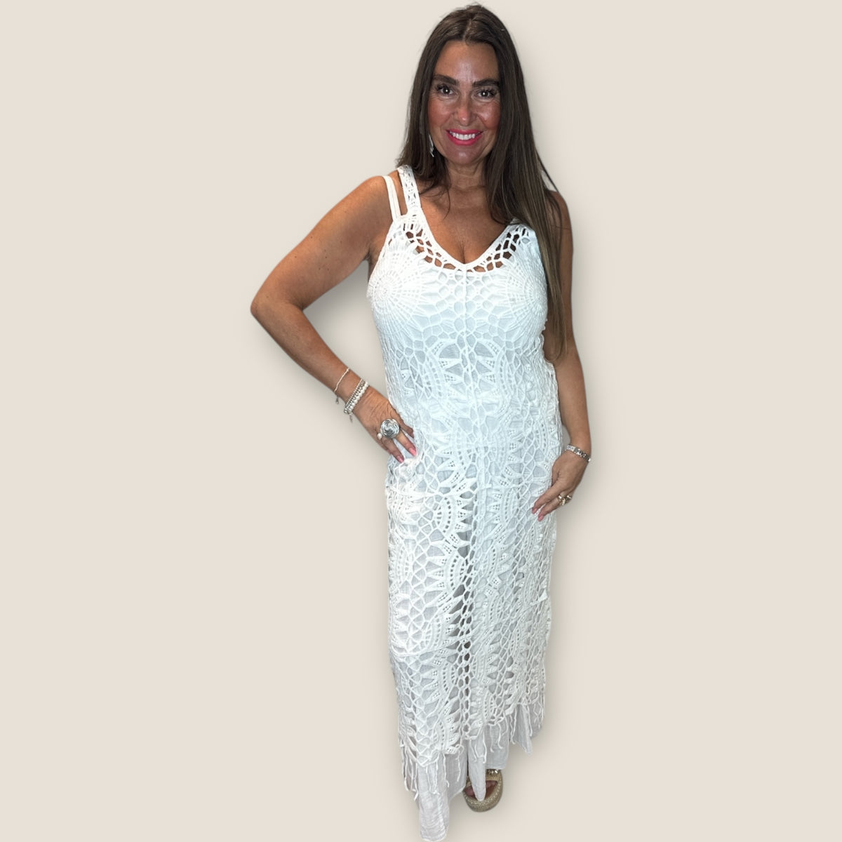 Ibiza crochet lace dress