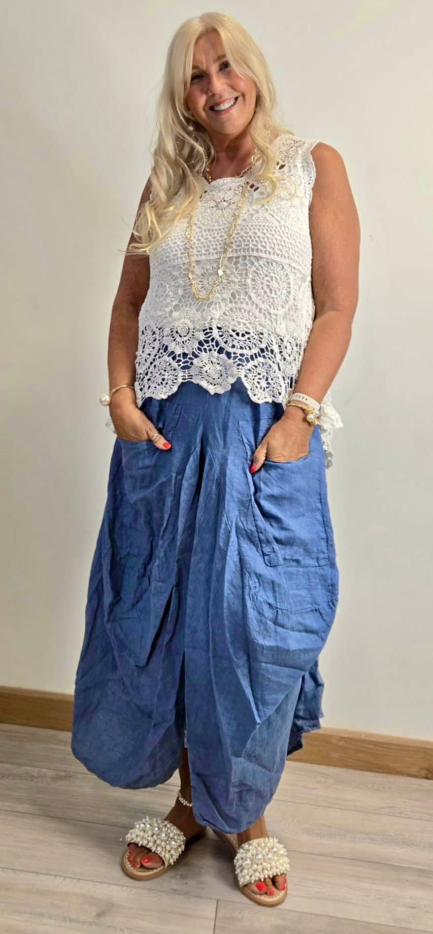 Denim style Boho pants