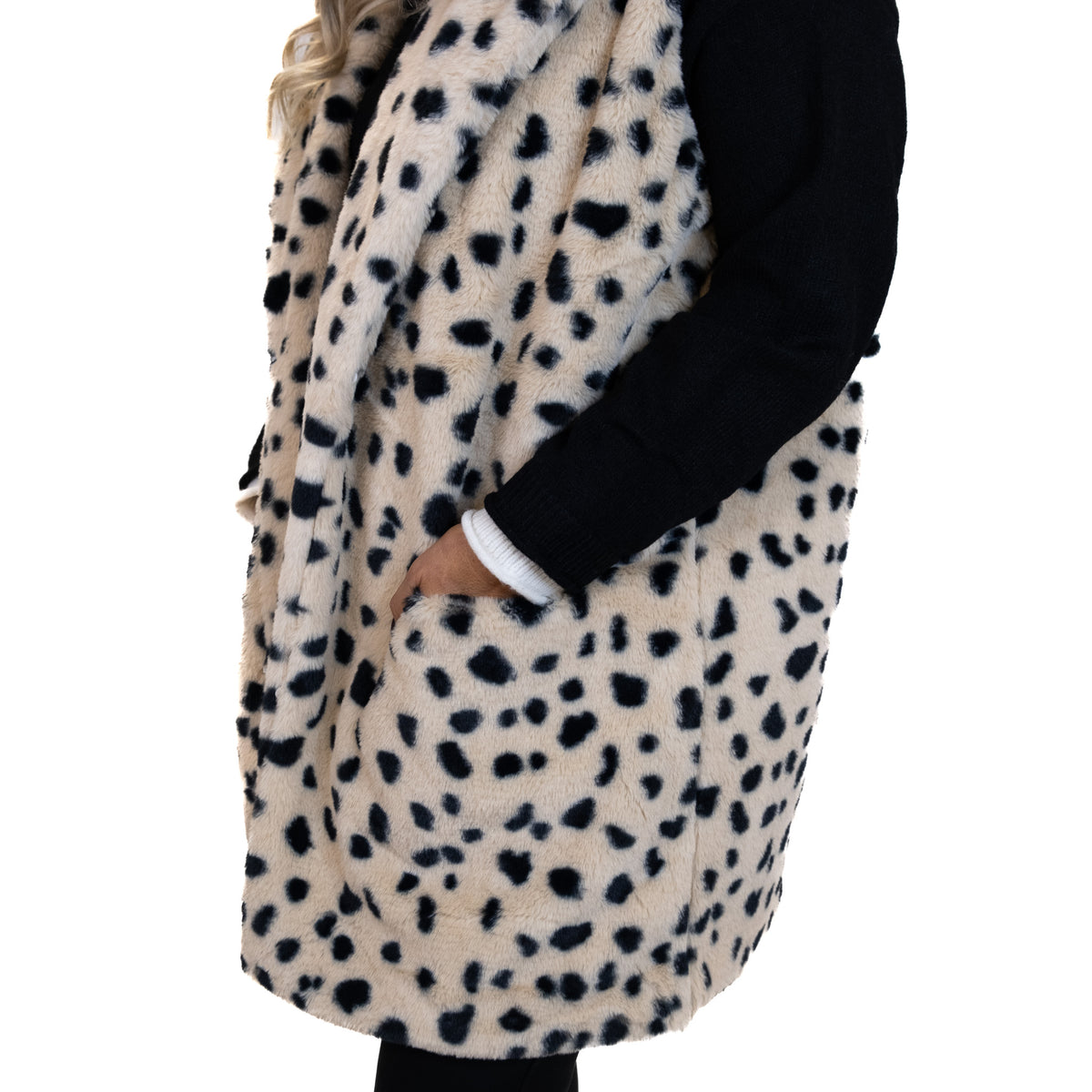 Dalmation Faux Fur Gilet