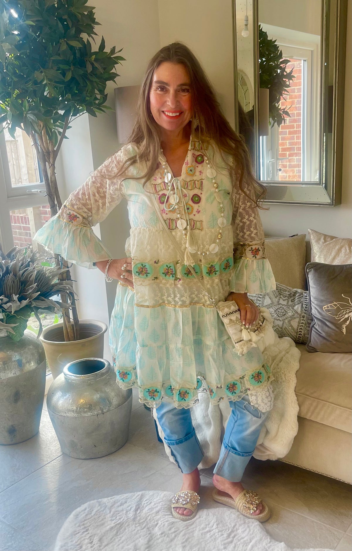 Boho Bali baby doll dress