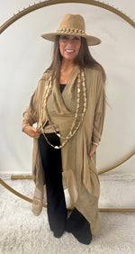 Silk wrap coat