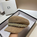 Luxury Pearlies Detail Baker Boy Hat