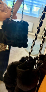 Faux fur bubble bag