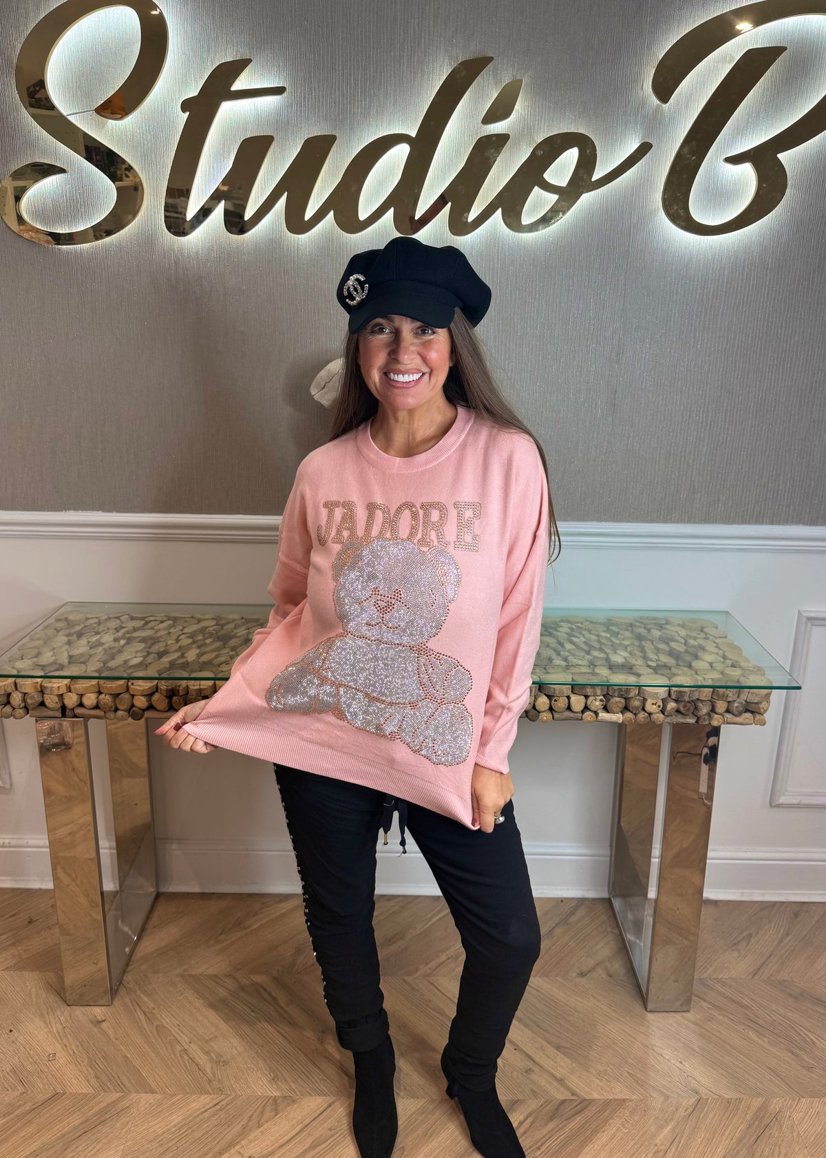 Sapphire pink sparkle jumper