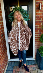 Obsession Scarf brown print