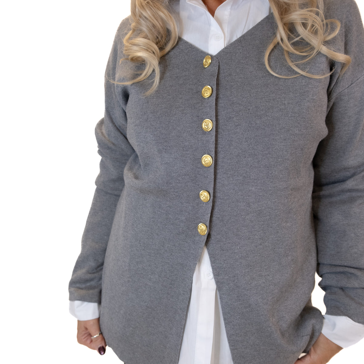 Grey Cardi & Shirt Set