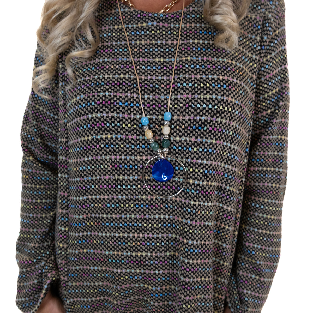 Spotty Pocket Tunic with Necklace