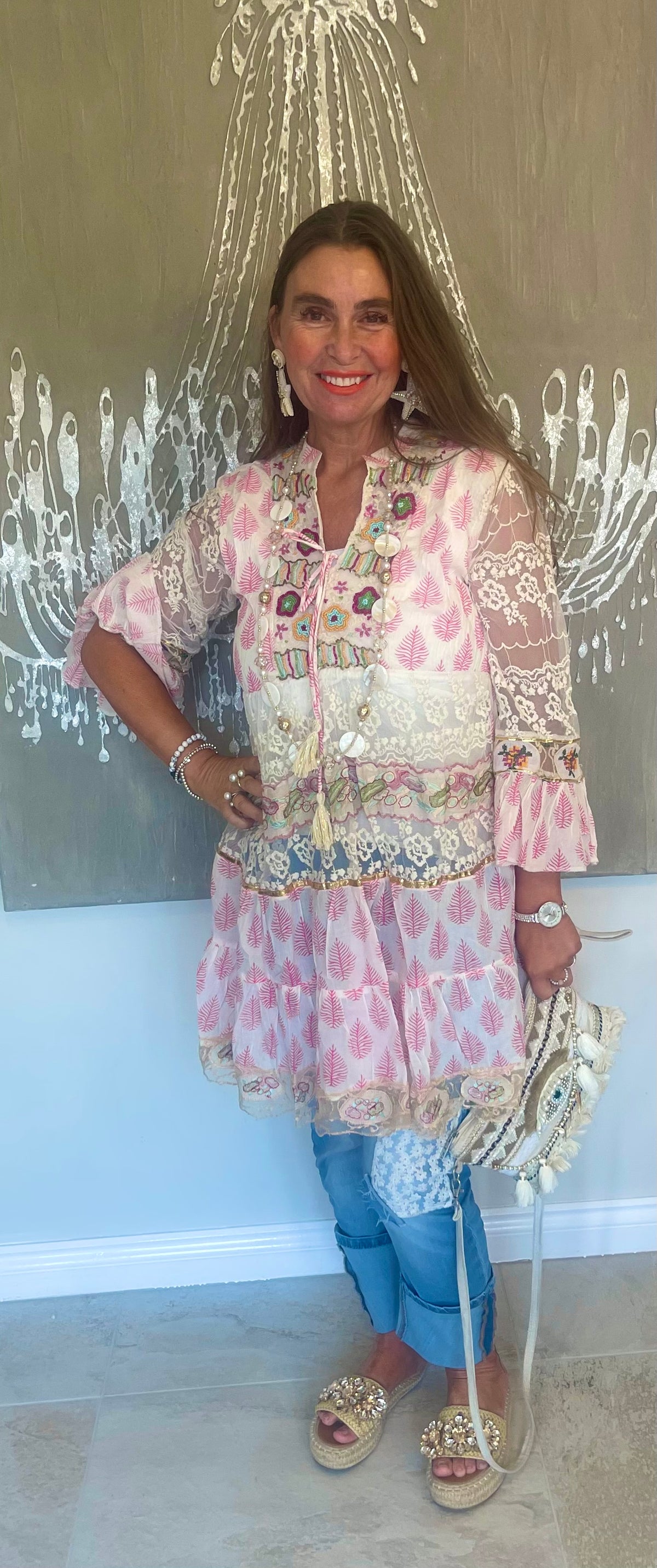 Boho Bali baby doll dress