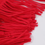 Chic Faux Fur Fringe Knitted Cape in Red