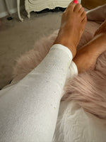 Sparkle edged knitted leggings