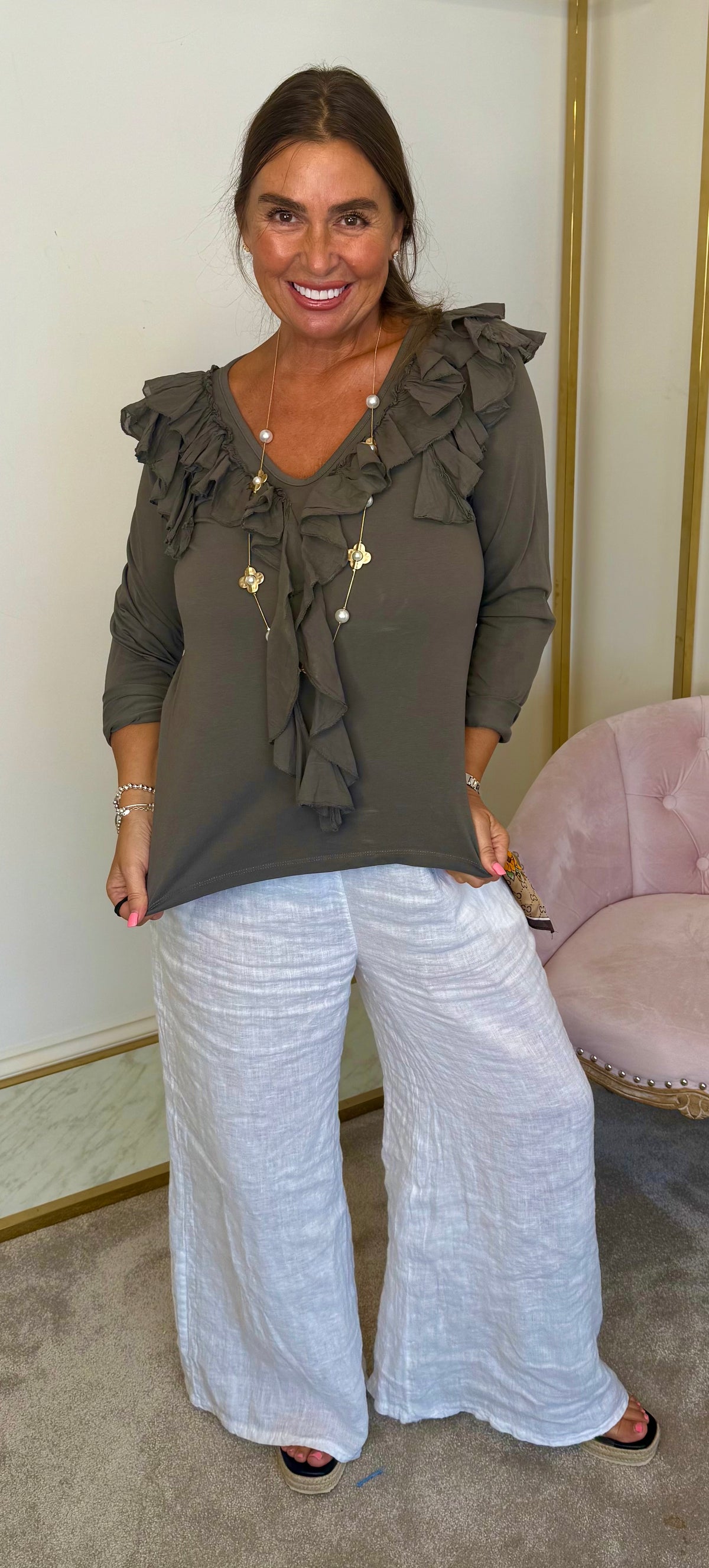 Carmen v neck Top
