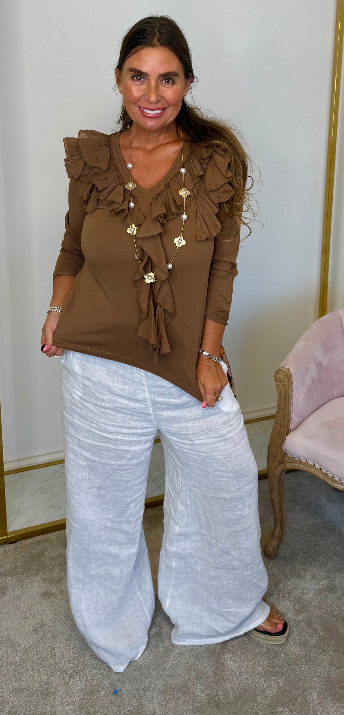 Carmen v neck Top