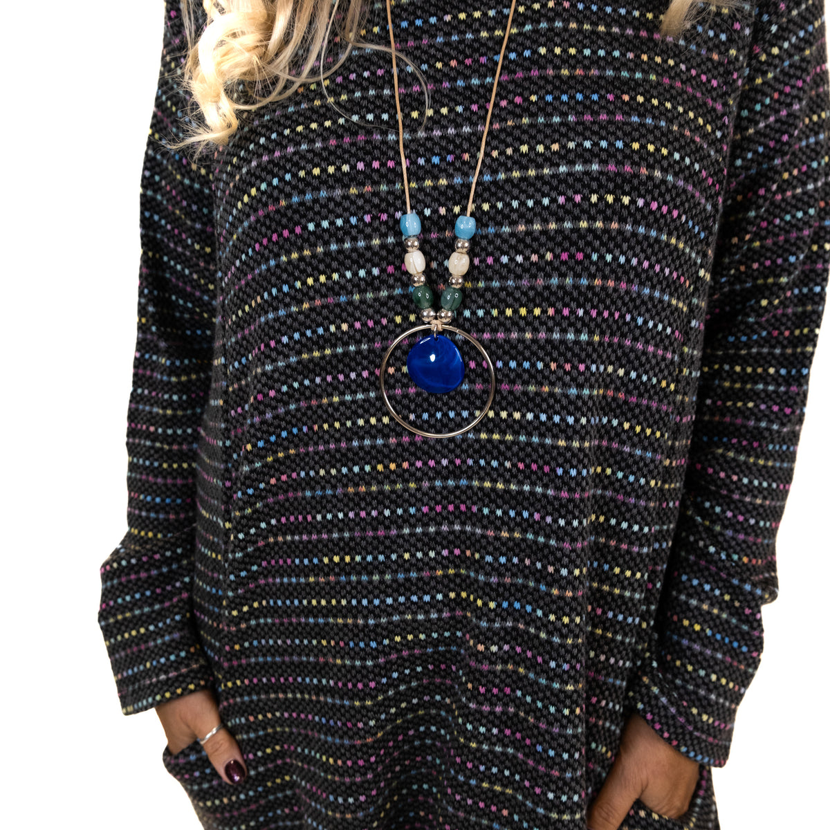 Spotty Pocket Tunic with Necklace