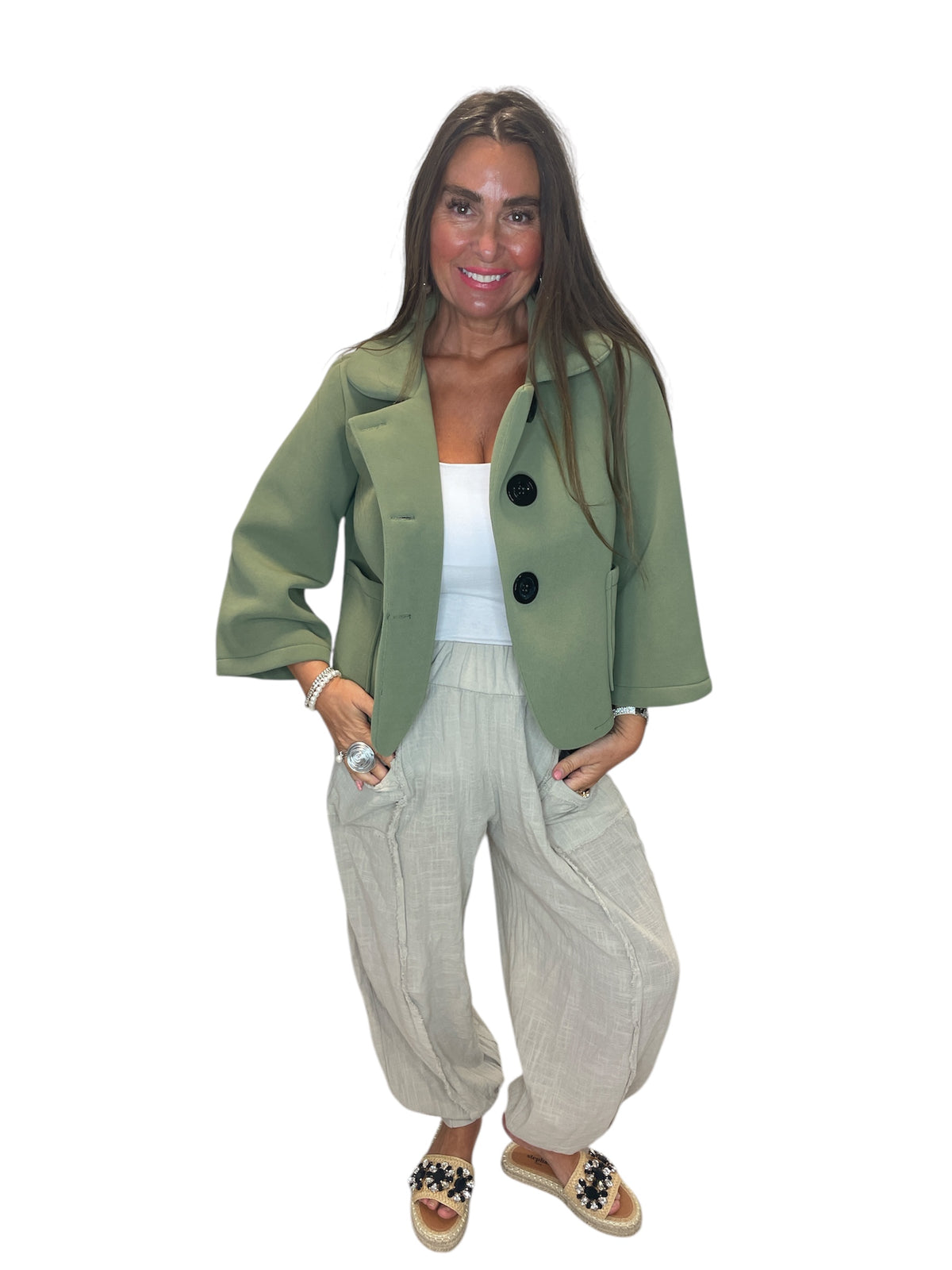 Button Khaki Jacket