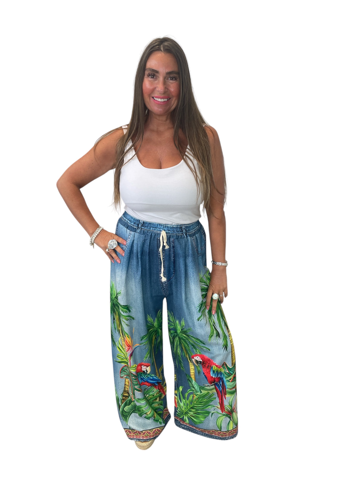 Parrott wide leg pants