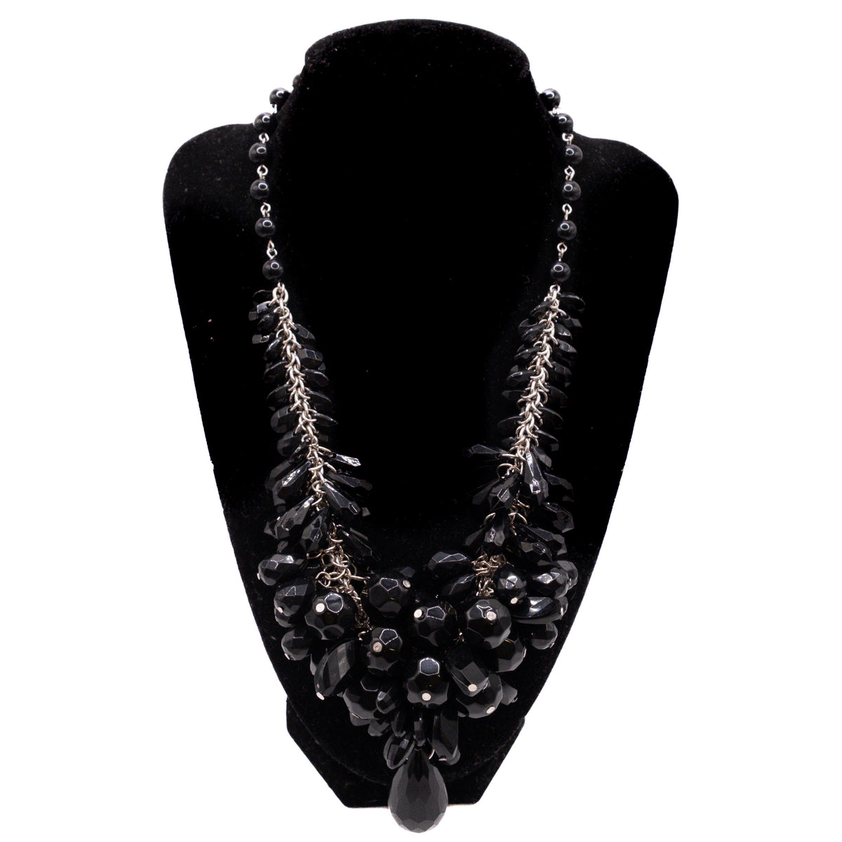 Black Cluster Necklace (Malissa J)