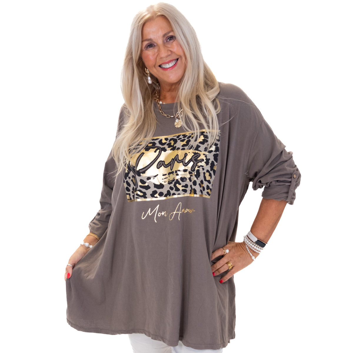 Gold Foil Paris Top