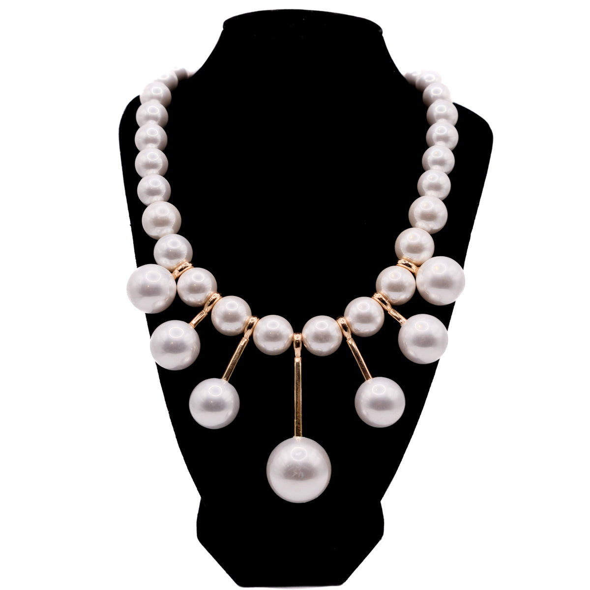 Statement Drop Pearl Necklace