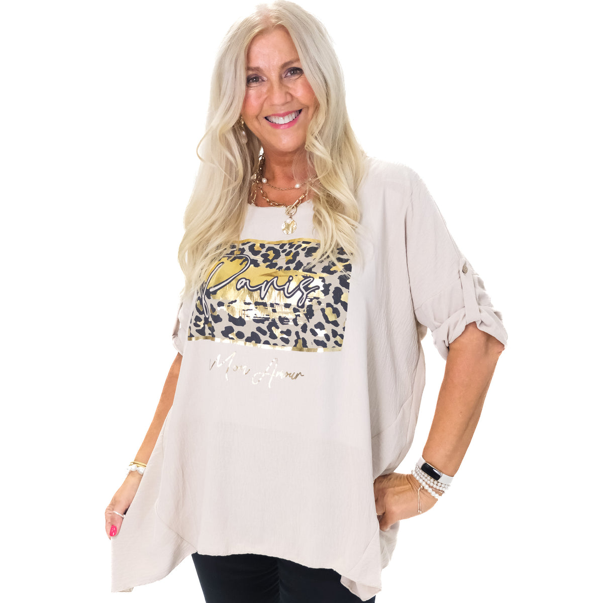 Gold Foil Paris Top