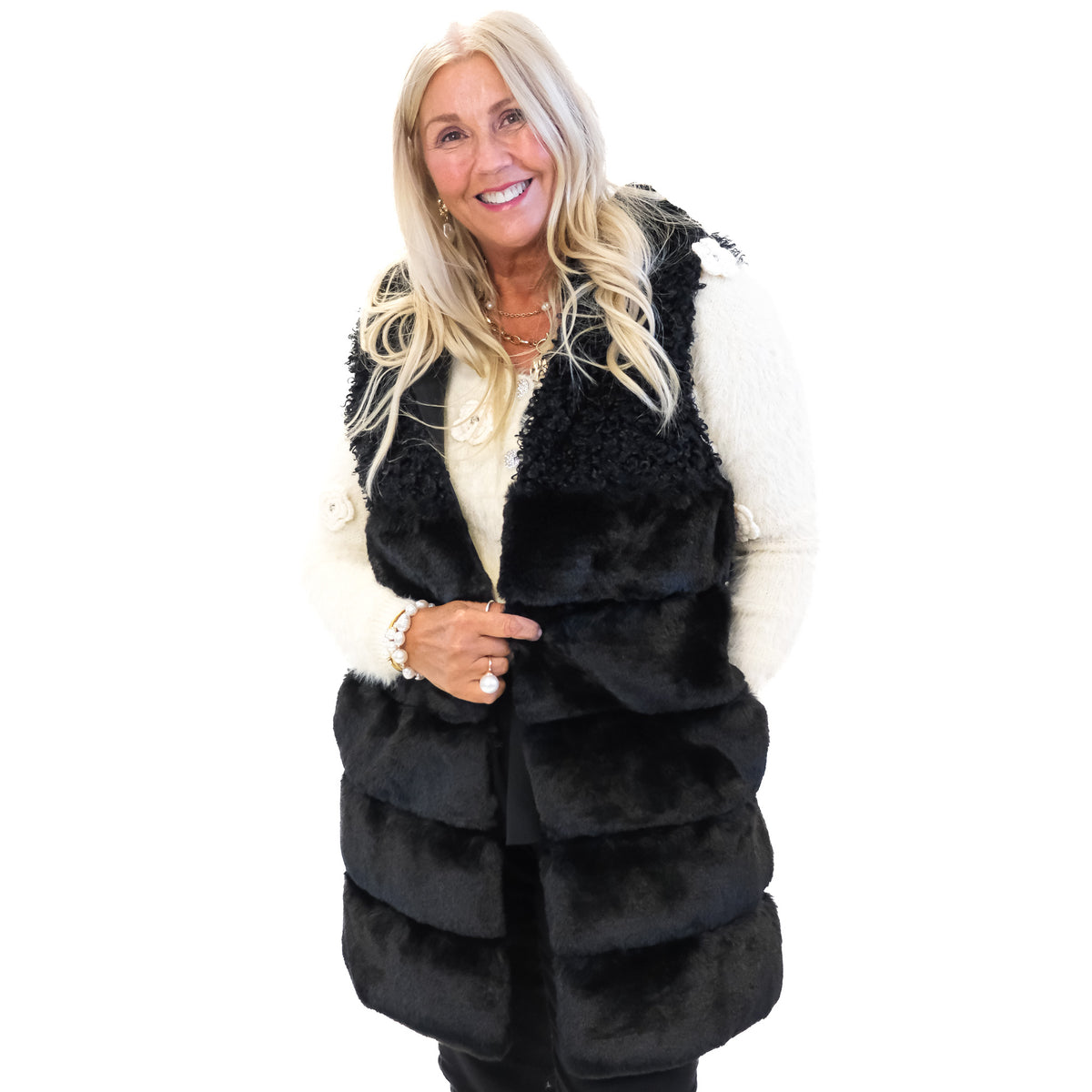 Faux Fur & Teddy Hooded Gilet