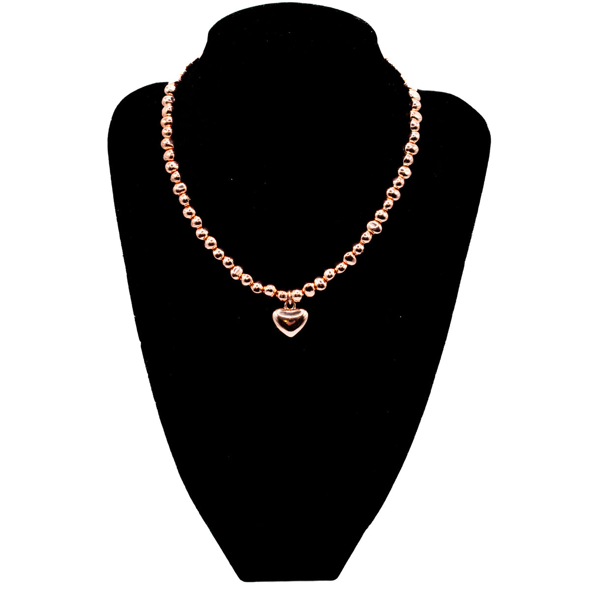 Rose Gold Heart Choker