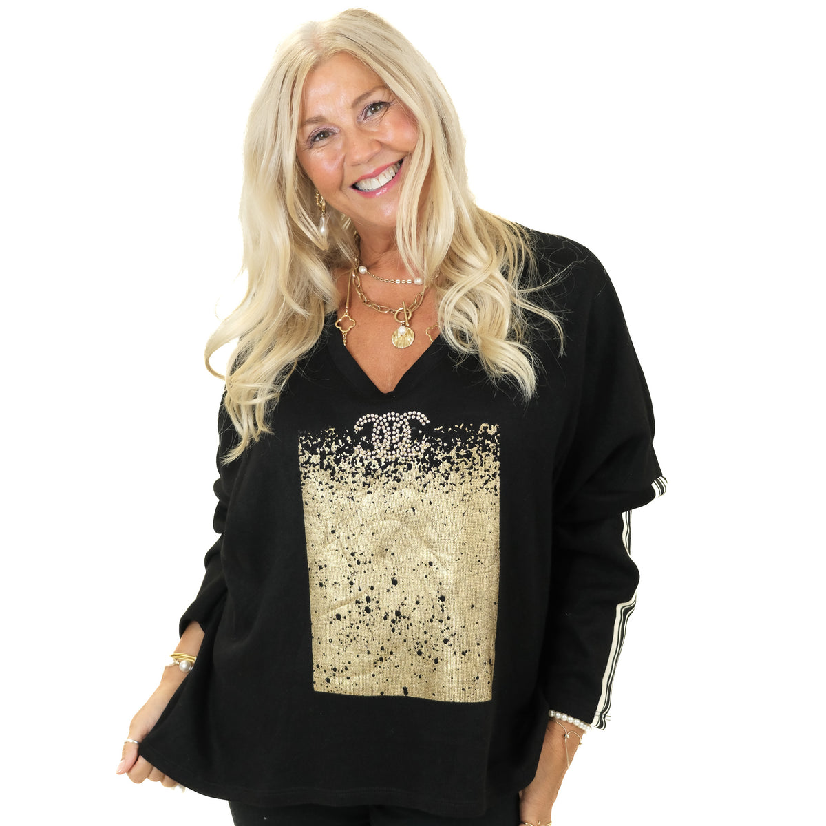 Gold Foil Triple C Top