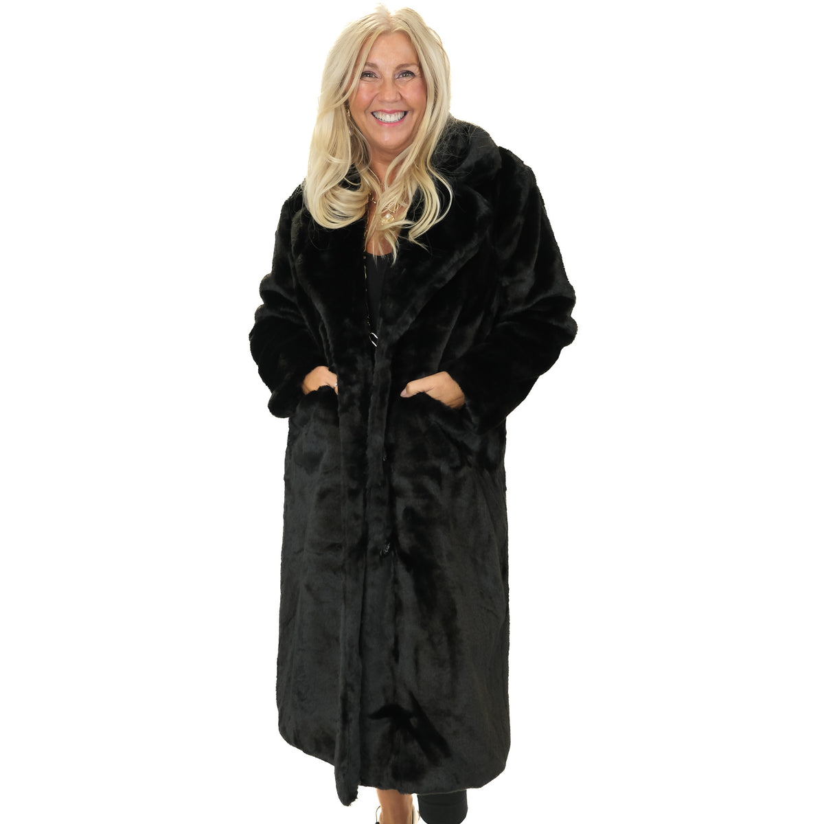 Long Faux Fur Coat