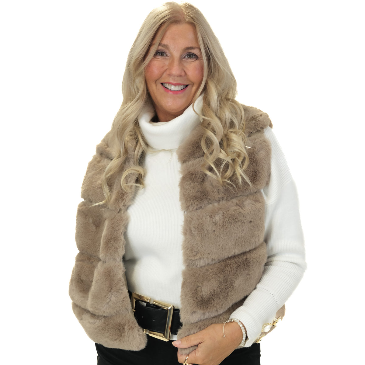 Short Faux Fur Gilet