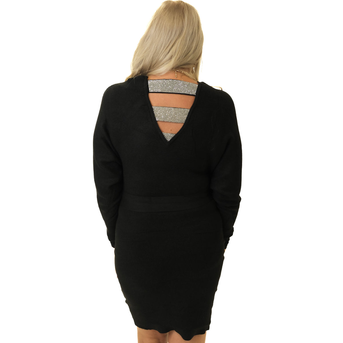 Knitted Belted Buckle Dress