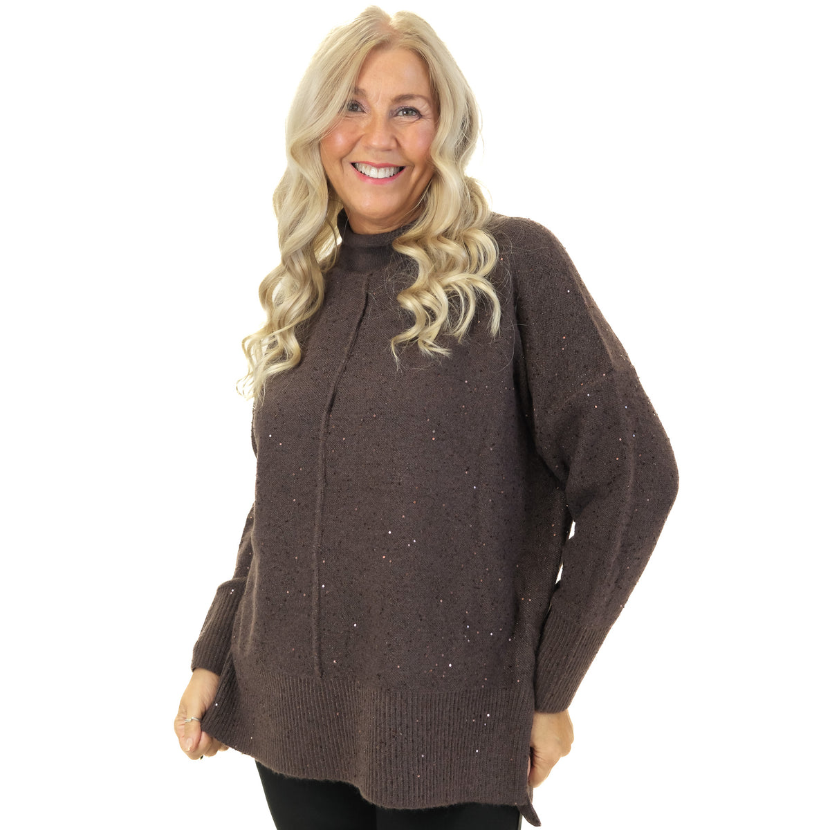 Malissa J Sparkle Roll Neck Jumper