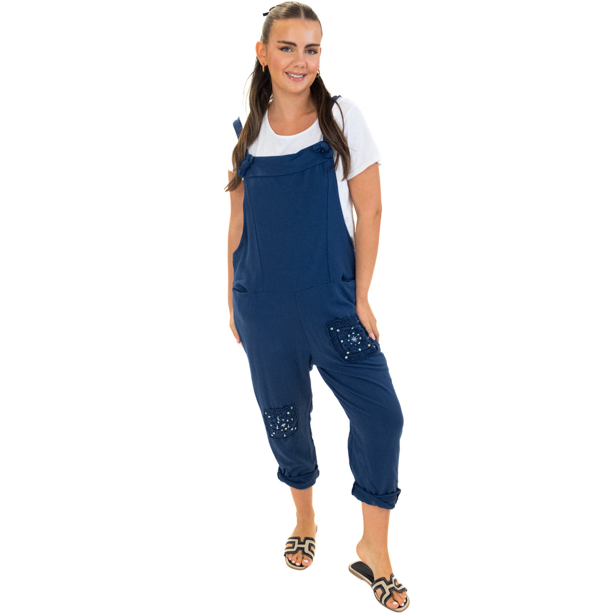 Crochet Patch Dungarees