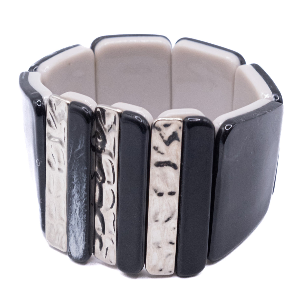 Marble Effect Stretchy Bracelet - Malissa J