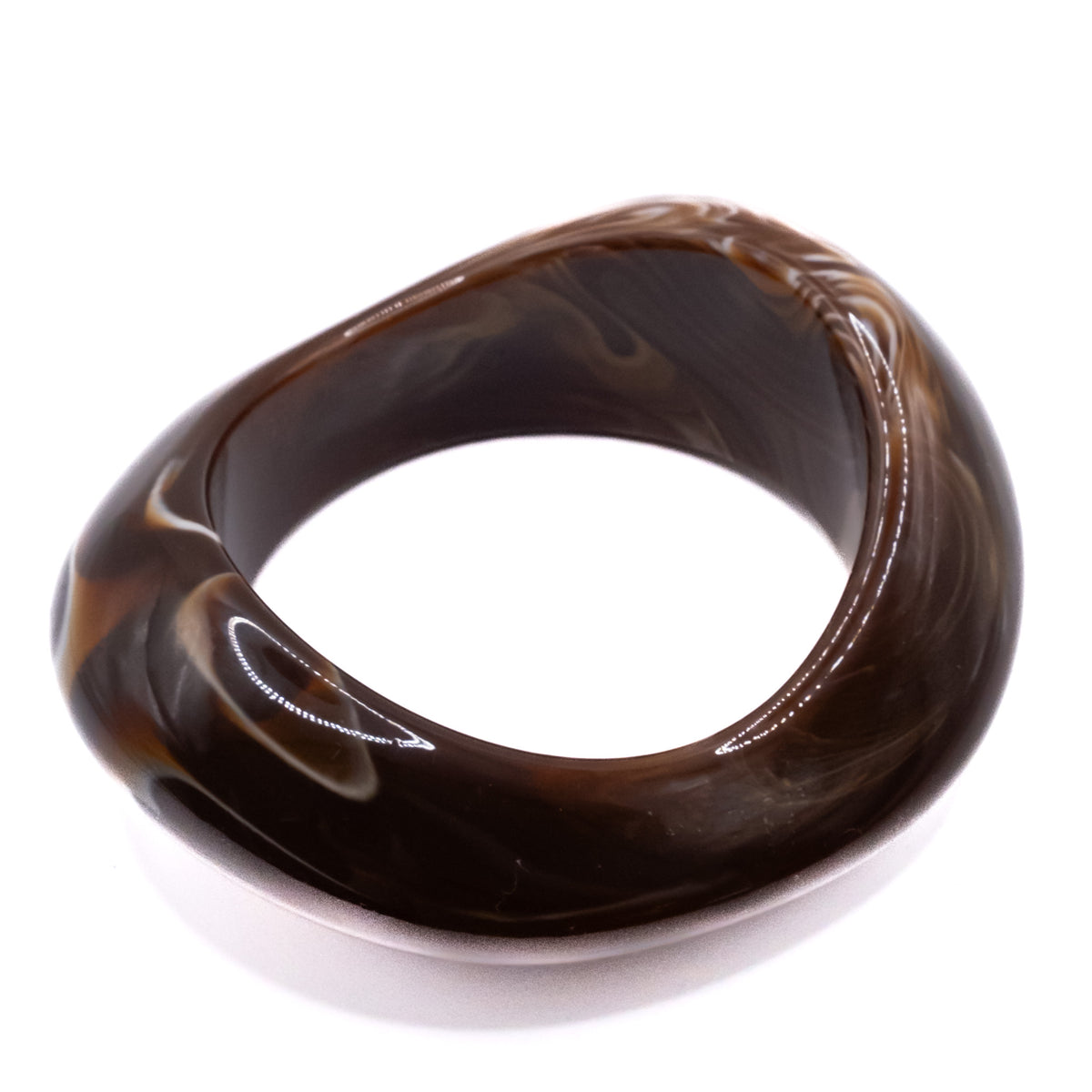 Brown Marble Bangle - Malissa J