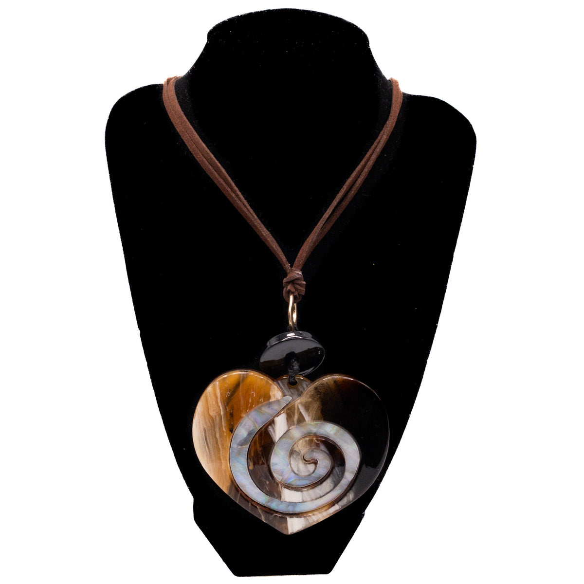 Resin Heart Swirl Necklace - Malissa J