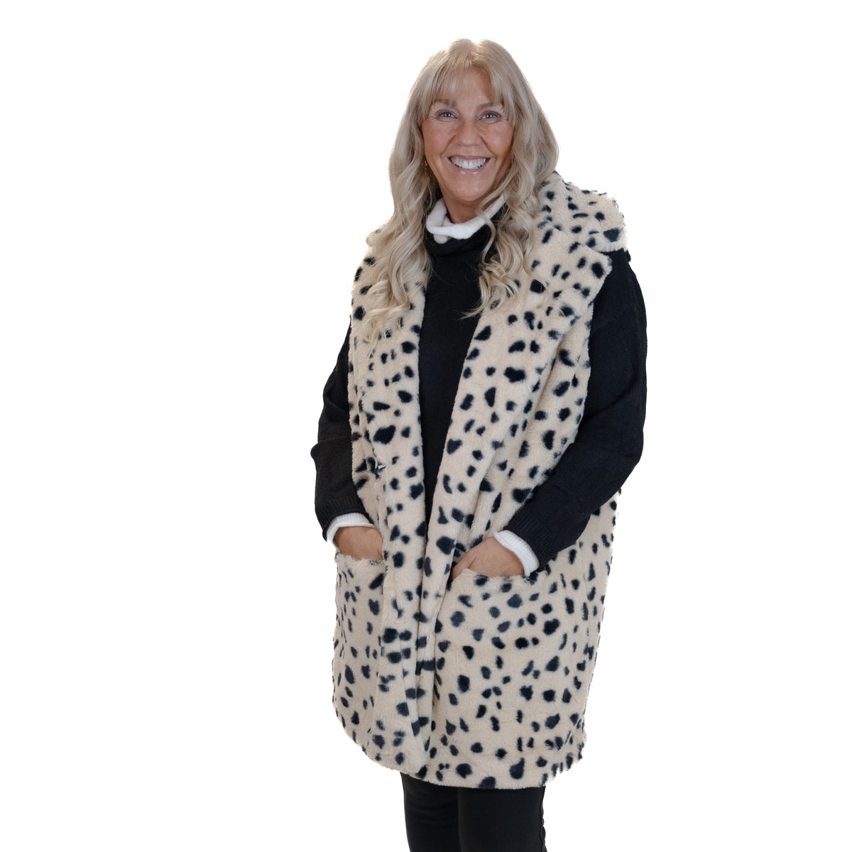 Dalmation Faux Fur Gilet