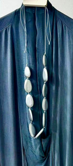 Matt Silver statement necklace