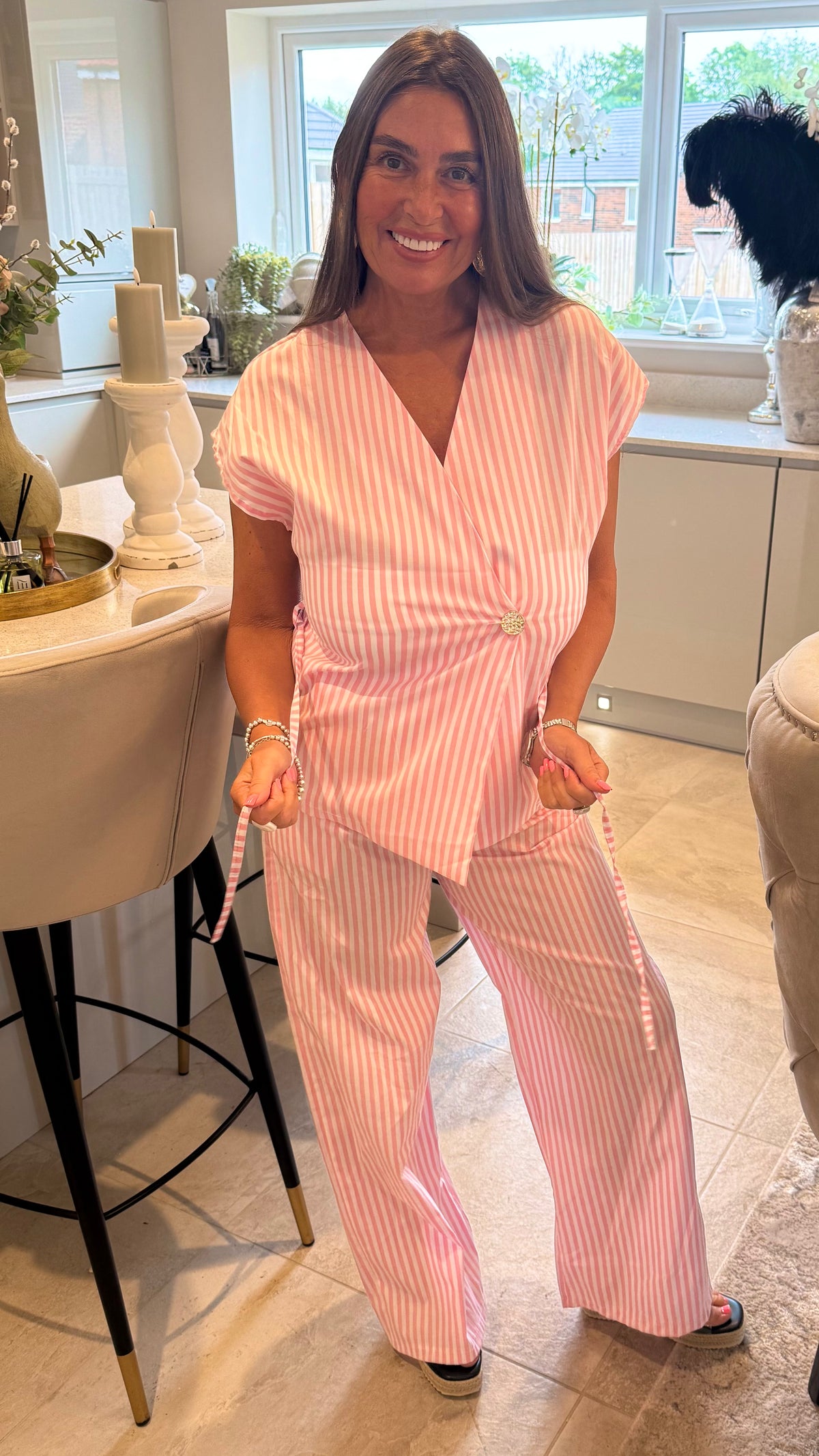 Stripe button Suit