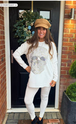 Sparkle edged knitted leggings