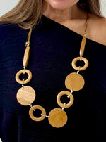 Lux wooden statement necklace