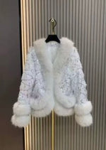Snowfall Luxe Faux Fur Jacket in White
