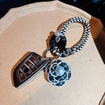 Pearl and Camelia Elegance Key & Bag Charm in Black