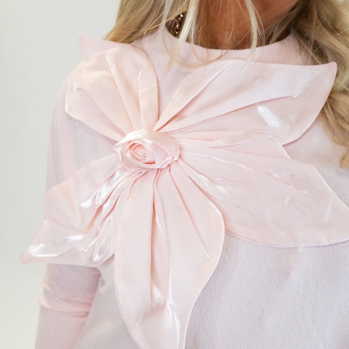 Organza Bow Jumper