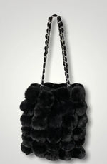 Faux fur bubble bag