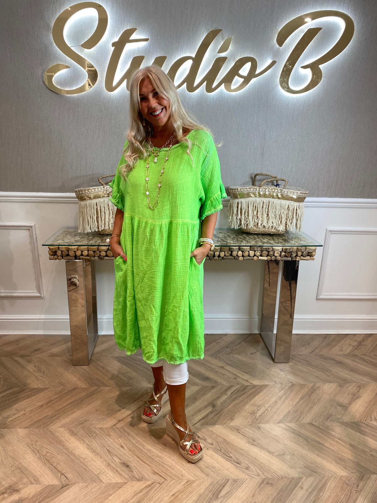 Linda waffle dress