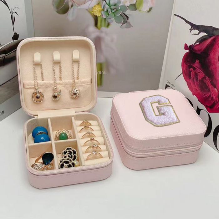 Jewellery Organiser Box with ''G'' Letter in Pink