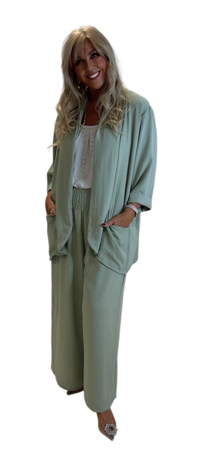 Duster Coat & Trouser Set