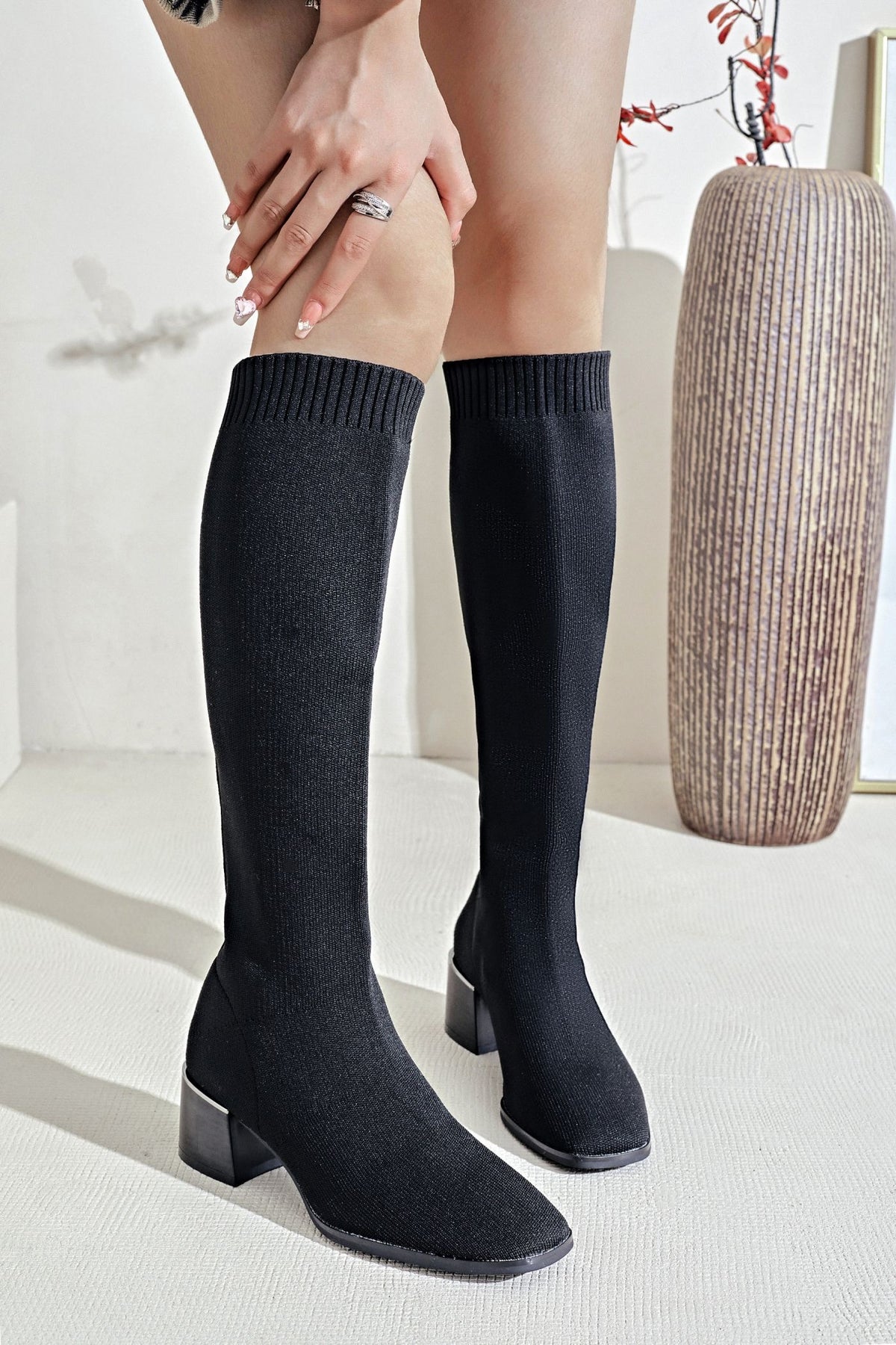 Sock Boots in Black