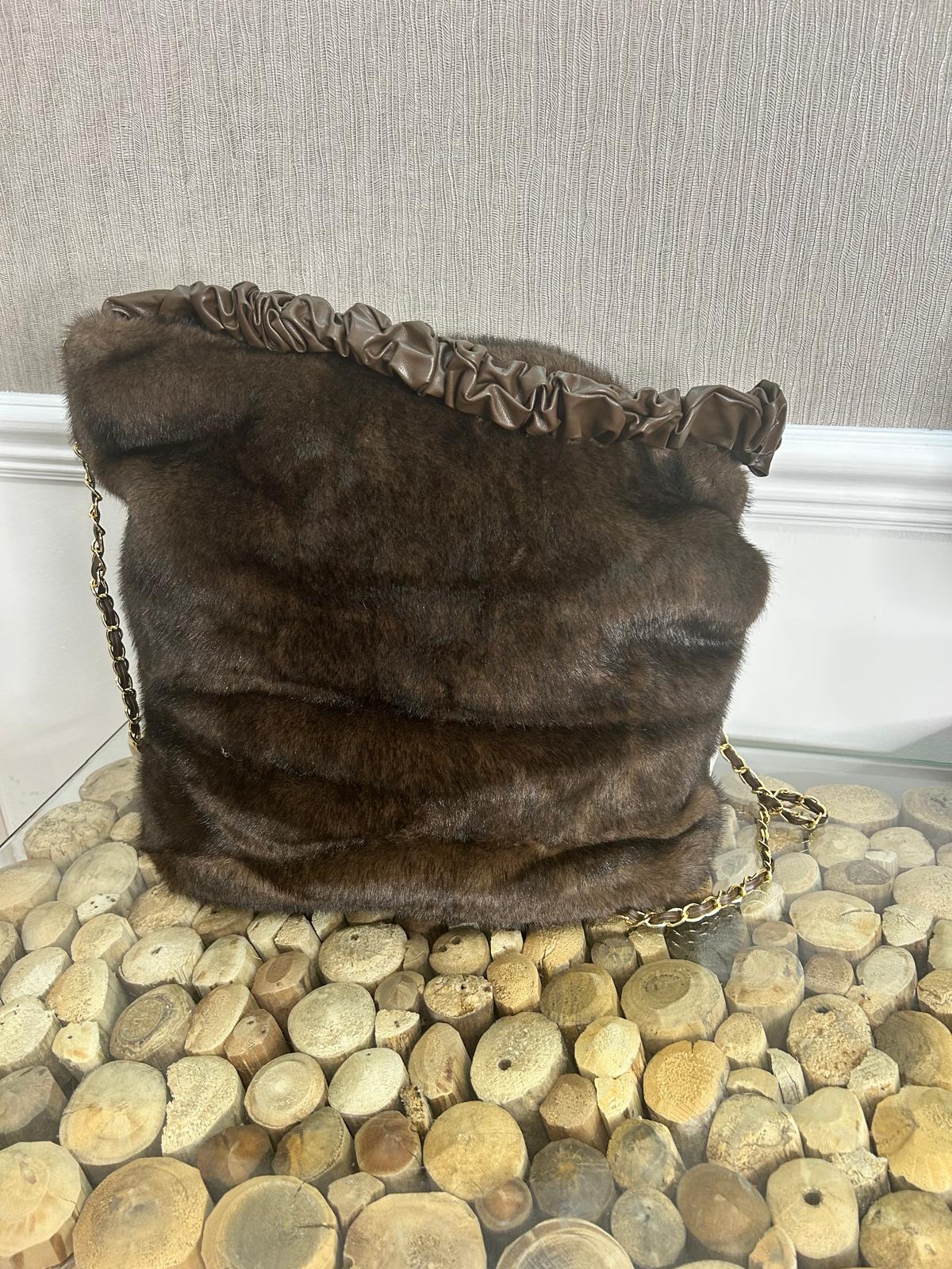 FI faux fur bag