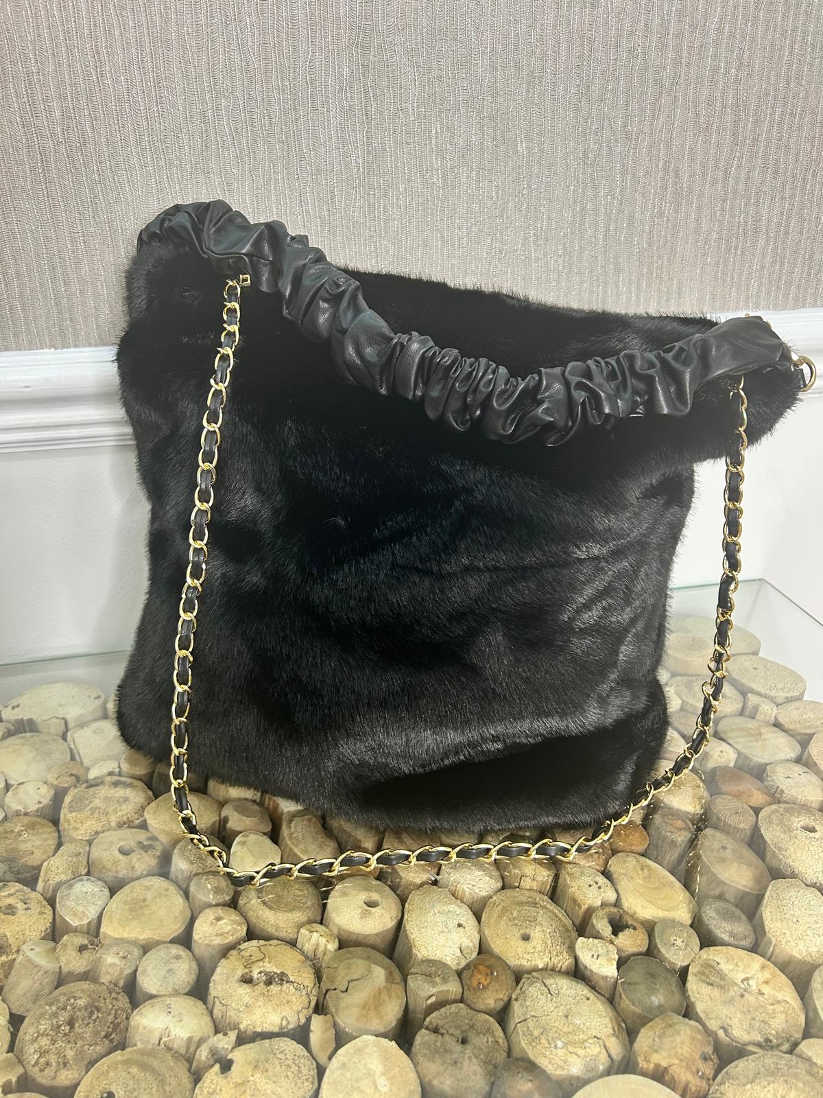 FI faux fur bag